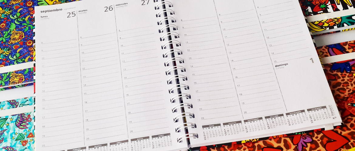 impresión de agendas personalizadas