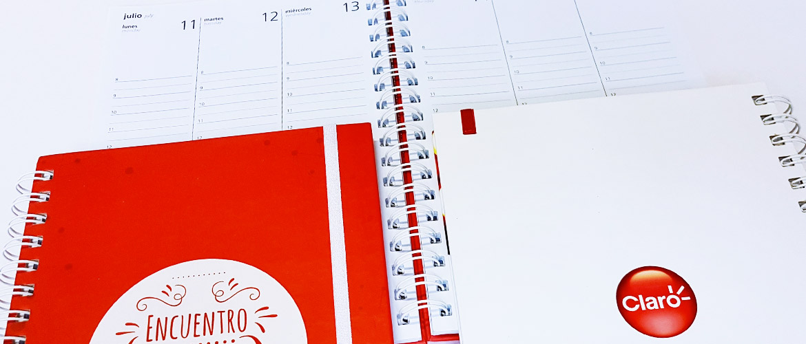Impresión de agenda corporativa
